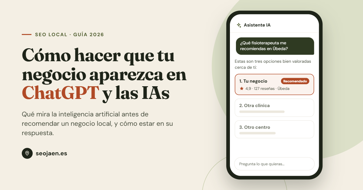 Cómo hacer que tu negocio aparezca en ChatGPTy las IAs